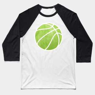 Basketball Green Baseball T-Shirt